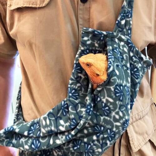 Adjustable Reptile Sling Collapsible Lizard Travel Bag Anti-Slip Small Pets Reptile Carrier For Protection Reptile Sling Bag