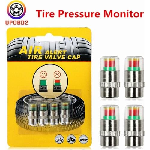 Car Tire Pressure Gauge Monitor Valve Cap Tire Indicator Cap Wheel Air Press Alert Kit Car Tire Pressure TPMS Diagnostic Tool