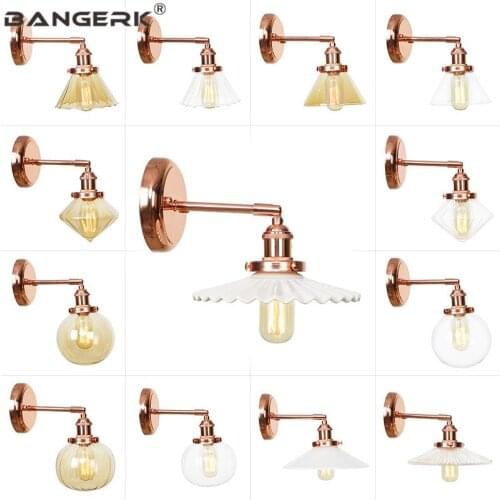 Nordic Design Wall Light LED Edison Loft Decor Sconce Wall Lights Vintage Iron Gold Switch Bedside Wall Lamp Indoor Lighting