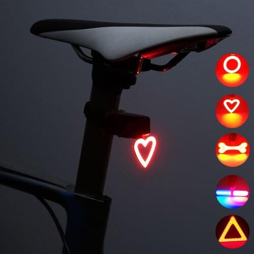 LED Bike Light Multi Lighting Mode Mountains Bicycle Tail Light USB Charge Cycling Rear Flash Light ABS Safety Warning Taillight