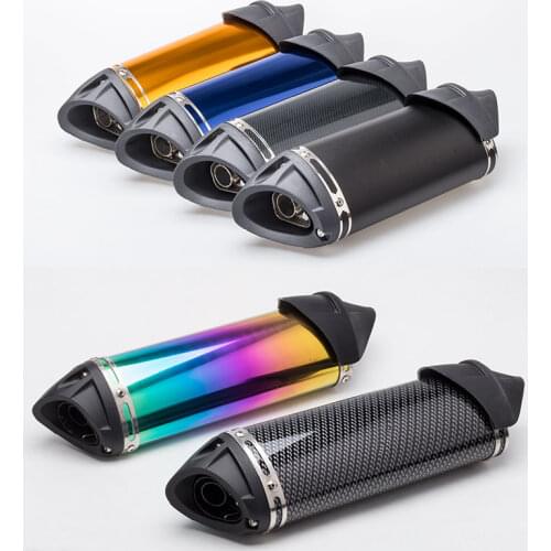 Universal 35MM Motorcycle modified Cobra triangle exhaust pipe muffler BackPressure for AKRAPOV exhaust