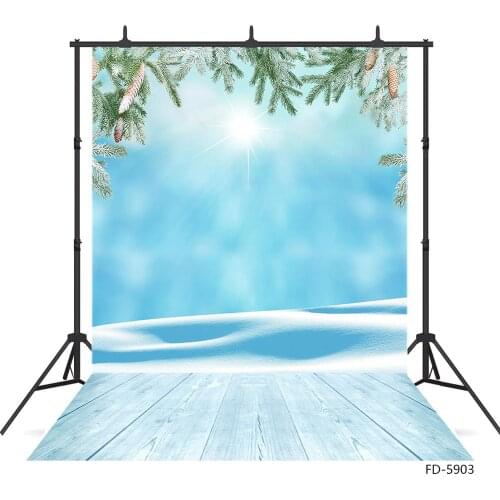 Pine Cones Snow Bokeh Photography Background Vinyl Backdrop Photo Studio for Children Baby Portrait Christmas Party Photobooth