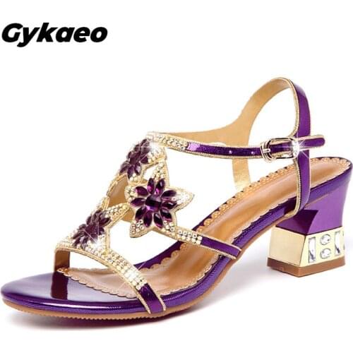 High Quality Many Colour Round Toe Fashion Sandals Women Shoes High-heeled Comfortable Crystal Lady Shoes Flower Crystal Sandals