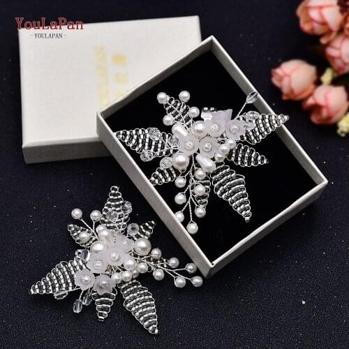 YouLaPan X07 1 Pair Tiny Beaded Shoe Buckle Diy Shoe Clips Removable Shoes Clips Fashion Buckle Bride High Heel Decoration