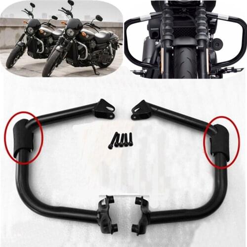 XG750A Steel Engine Guards Highway Crash Bars Knee Leg Frame Protector w/ Rubber Cover for Harley Street Rod XG 750 A 2017 2018