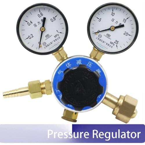 1*25Mpa Nitrogen regulator Pressure reducing valve Pressure gauge for Gas cylinder