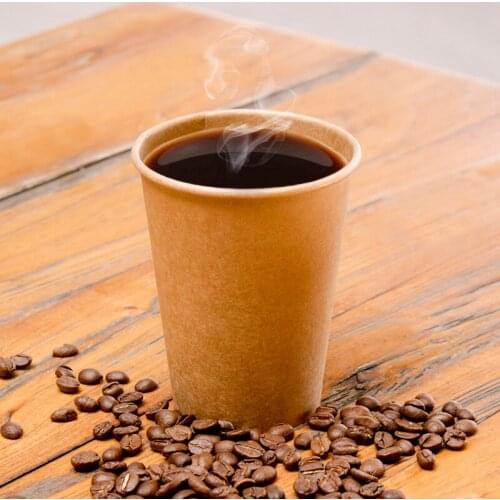 20pcs/pack 240ml Thick Disposable Kraft Paper Cups Coffee Cup Tea Cup Party Supplies High Quality