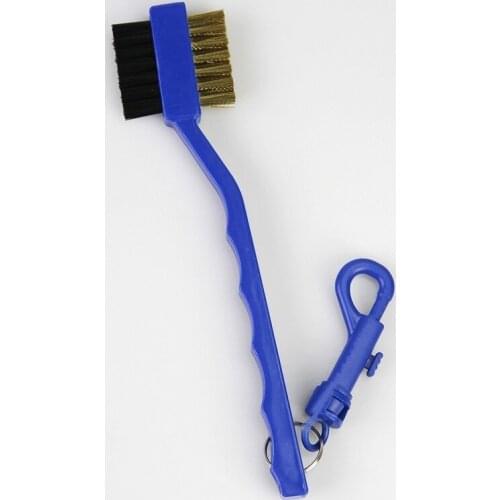 3 Colors Golf Club Brush Sided Golf Putter Wedge Ball Groove Cleaning Brush Kit Cleaning Tool with Keyring Telescopic New