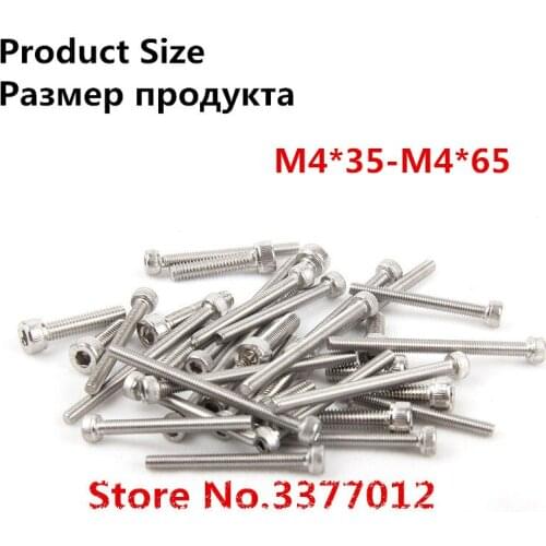 5pcs/lot 304 stainless steel hexagon socket head cap screw M4*35-M4*65 Knurled flower HM hexagon bolt SZ105-7