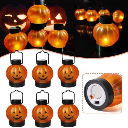 6pcs Halloween Ghost Face Pumpkin Lanterns Halloween Decoration Trick Or Treat Party Happy Halloween Party Decor For Home 2021