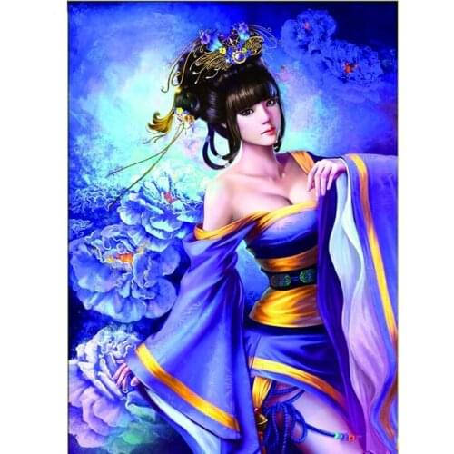 Diamond embroidery portrait Princess full rhinestone diamond painting kits cross stitch home decoration japanese woman mosaic