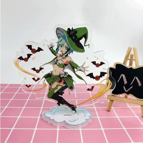 Anime SAO Sword Art Online Yuuki Asuna Kirito Shino Acrylic Stand Figure Desktop Decoration Collection Model Toy Cosplay Doll