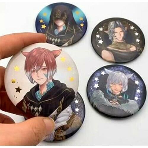 Cosmile Final Fantasy XIV FF14 Gurahatia Emet Acrylic Badge Brooch Pin 5pcs Set Gift Limited Rare creative new hot badge