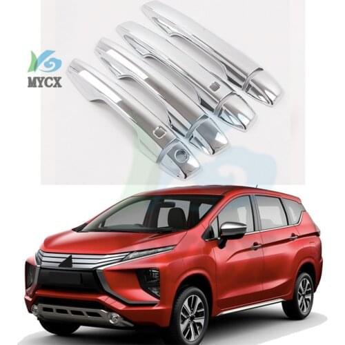 For Mitsubishi xpander 2019 2020 2021 Chromed ABS Plastic 8PCS Door Handle Cover Trim WITH / WITHOUT SMART HOLE