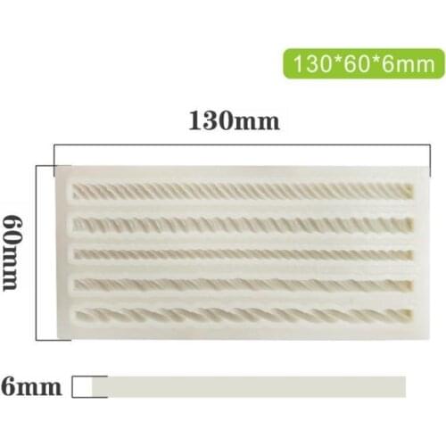 Small Pearl Silicone Fondant Mold Braided Rope Cake Edge Decoration Tool DIY Handmade Fondant Clay Chocolate Mold Baking Tools