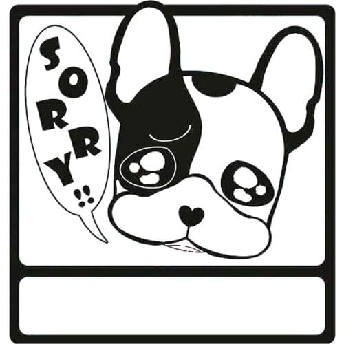 16*15.2cm Sorry dog Sticker Decals Funny Car Window Bumper Novelty JDM Drift Vinyl Decal Sticker