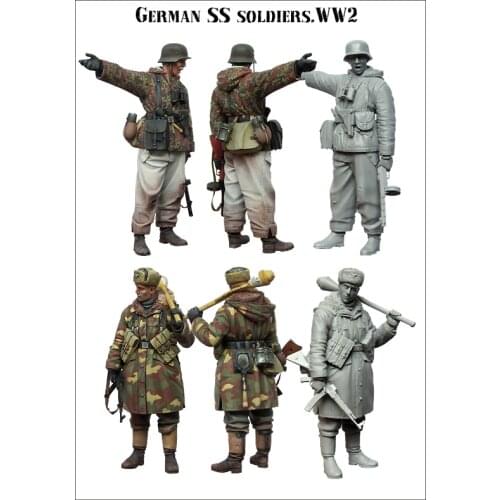 German resin soldiers of World War II SS two-person kit model 1:35