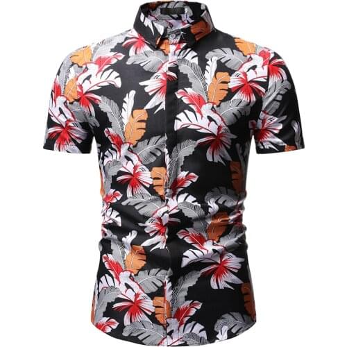 New Mens Floral Shirt Long Sleeve Casual Shirt Fashion Rose Flower 3D Printed Turn-down Collar Slim Fit Shirt For Mens Clothing