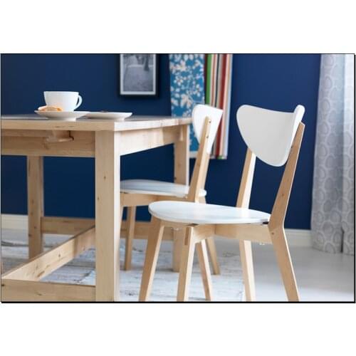 Nordic Solid Wood Chair Modern Simple Negotiation Chair Family Restaurant Dining Chair White Back Chair Creative Leisure Chair