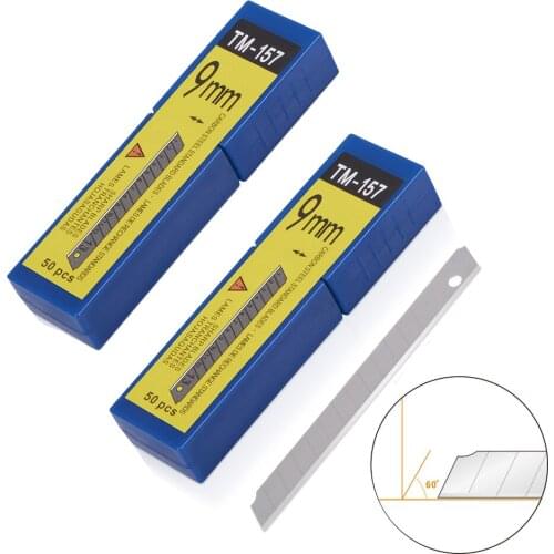 EHDIS 50/100pcs Replacement Carbon Steel Spare Blades Tints Decal Sticker Paper Cutting Tools Wrapping Vinyl Car Film Art Knife