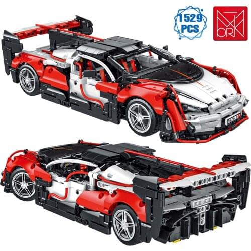 Technical Expert Famous Speed Rcing Car Model Building Blocks Moc Assembly Sports Vehicle Bricks Toys Birthday Gifts for Adult