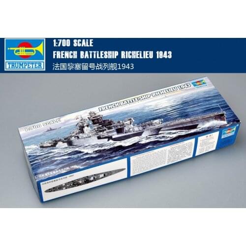 Trumpeter 05750 1/700 Scale Model Kit WWII French Battleship Richelieu 1943