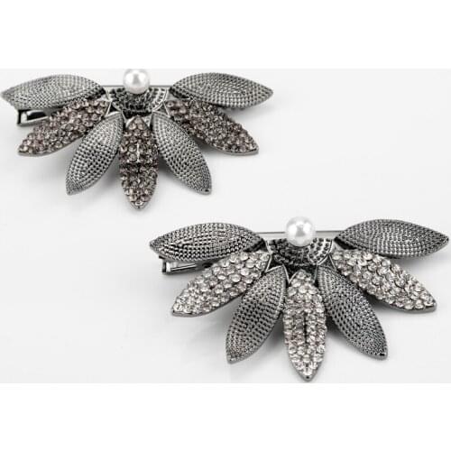 Lady Leave Shape Hairpin Cute Bead Wedding Hair Accessories For Women Girl