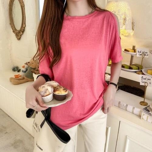 Ladies Top Short Sleeve T-shirt Women Loose Sexy Strapless T-shirt Tops Ins Plus Size Women Clothing