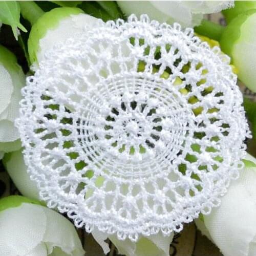 100pcs Water Soluble Embroidery Lace Patches Sewing Lace Trim Patch Sew On appliques DIY Sewing Handmade Clothes Accessories