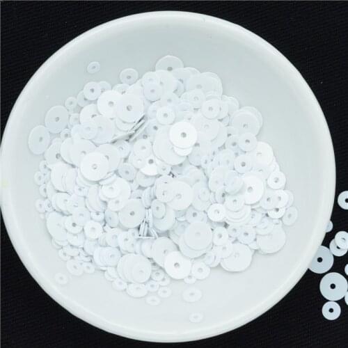 25g(1000pcs) 3/4/6/8/10mm Solid Flat Round Loose Sequins Paillettes Sewing Wedding Craft of Kids DIY Confetti Decoration
