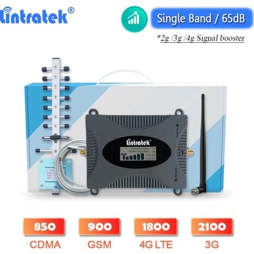 2G 3G 4G Lintratek Signal Booster GSM 900 LTE DCS 1800 WCDMA 2100 Cellphone Cellular Signal Amplifier Repeater+Yagi Full Kit