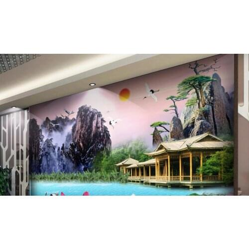 Customize 3D HD Beautiful scenery TV background wall wallpaers for living room bedroom 3d wall murals wallpaper