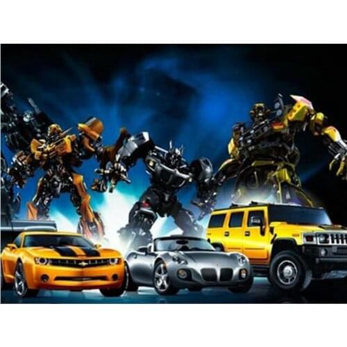 5D Diamond Mosaic Pattern Rhinestones Needlework Diy Diamond Painting Cross Stitch Cartoon Robot Car Diamond Embroidery decor