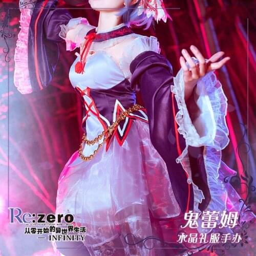 Anime Re:Life In A Different World From Zero Rem Ghost Uniform Party Dress Cosplay Costume Halloween Women Free Shipping 2021New