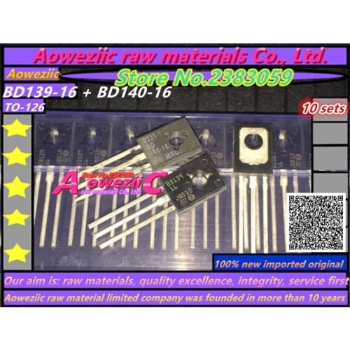 Aoweziic 100% new original imported BD139-16 BD140-16 audio transistor TO-126 transistor (1/ sets)