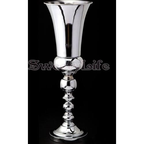 Bling Wedding Flower vases Metal Table Centerpiece 63cm Tall