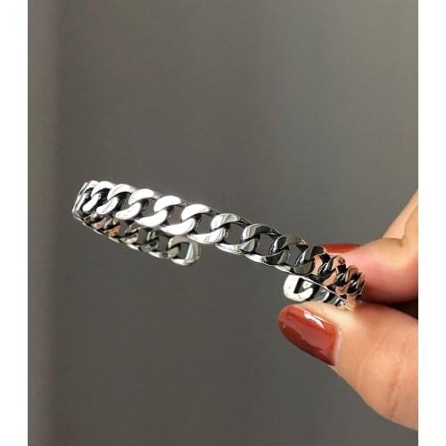 New Arrival 100% 925 Sterling Silver Fashion Simple Cross Ladies Bangle Promotion Jewelry For Women New Year Gift Cheap