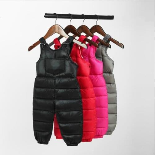 Childrens Down Belt Trousers Baby Boys and Girls Warm Belt Trousers Thicken Down Trousers for Middle and Big Children in Winter