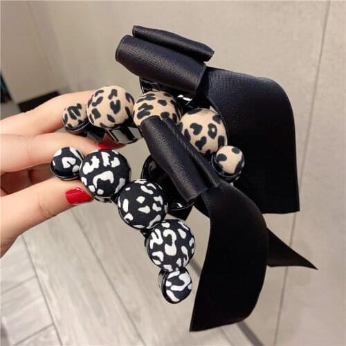 Girl Ponytail Hair Claws Beam Leopard Print Women fashion headwear delicate hair Long Hair Barrettes Elegant Hair Accessories