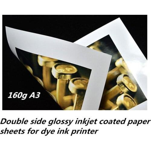160g A3 size Double sided glossy bulk photo paper sheets