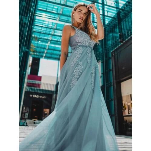 Womens Fashion V Neck Sleeveless Long Evening Party Dresses