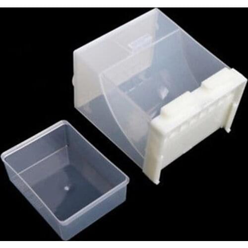Hot Sale 1pc Small Size Bird Poultry Feeder Automatic Acrylic Food Container Parrot Pigeon Splash Proof 10x12x7.5CM