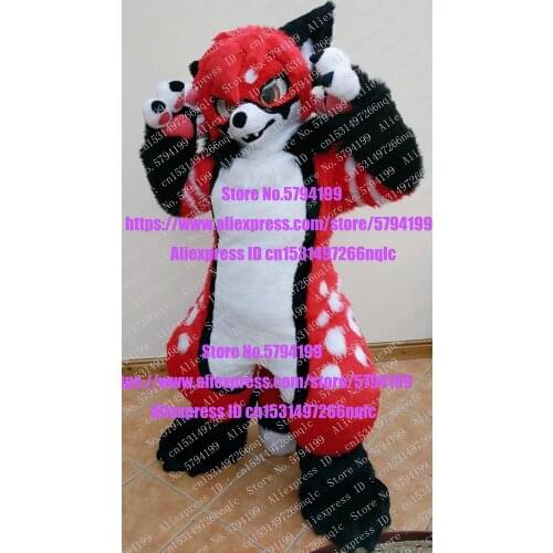 Customised RED Digitigrade legs HUSKY Dog Furry Fursuit Suit CostumeS Cosplay Animal Party Fancy Dress Carnival Birthday Gift