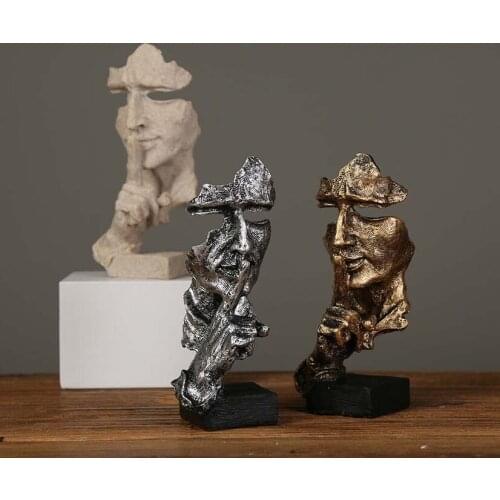 Creative Silence Is Gin Wine Cabinet Decoration Retro Decoration Home Living Room Room Bookcase Desktop Sculpture Knickknack