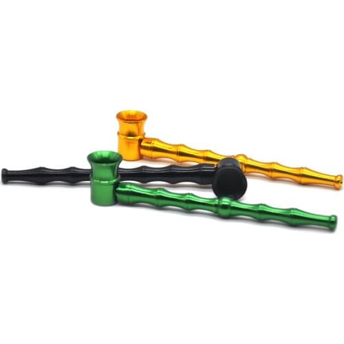 Aluminum alloy hand Pipe Smoking Pipe tobacco Smoking Pipes for Home Party DIY Christmas Xmas Heat-resistant Non-stick Black