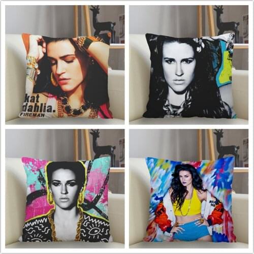 Musife Custom Kat Dahlia Pillowcase Home Decoration 45*45cm Zipper Square Pillowcase Throw Pillow Cover Drop Shipping