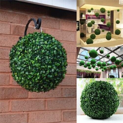 Hot !New 18cm Artificial Plant Ball Tree Boxwood Wedding Event Home Outdoor Fake Flower Grass Ball