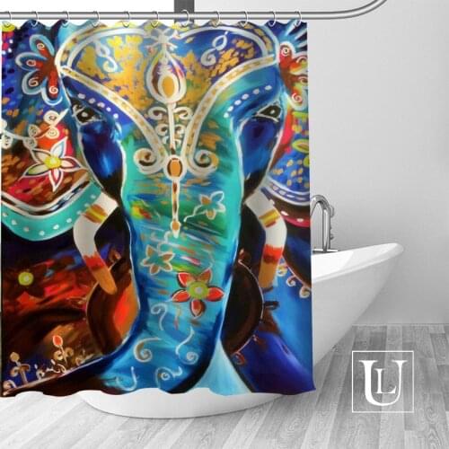 Best Nice Custom Elephant Shower Curtain Personalized pattern Bath Curtain Waterproof Fabric For Bathroom more size