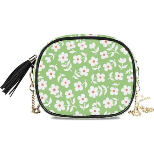 Fashion Luxury Handbag Pu Leather Mini Chain Crossbody Bags For Women flower printing 2020 Designer Women Bags Shoulder Bag New