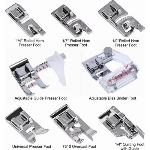 Hot 8pcs Sewing Presser Feet Kit for Brother, Singer, Babylock etc...Domestic Sewing Machines Accessories 5BB5753